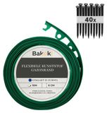 Bordure de pelouse flexible avec 40 ancrages au sol (10 m)