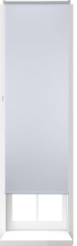 Relaxdays Thermo Rolgordijn - Wit - 70x210cm - Zonder Boren - Verduisterend - Isolerend