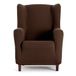 Eysa Bi-elastische bankhoes voor oorfauteuil, bruin, design Harlem