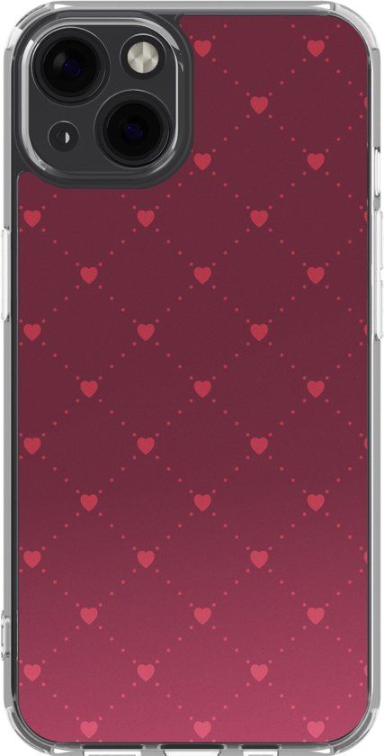 imoshion Hoesje - Geschikt voor Apple iPhone 13 - Design hoesje - Crush Check Coral Dust