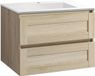 Differnz Reno wastafel - met onderkast eiken FSC® - 75 x 50 x 5 cm - wit