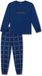 SCHIESSER Pyjama lang Geruit Blauw Katoen Lange mouw Jongens Maat 152