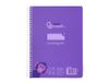 Liderpapel Spiraalheft, DIN A5, met kunststof deksel, 80H, 90 g, gelinieerd, 3 mm, met rand, violet