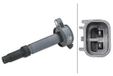 HELLA 5DA 358 168-611 Bobine - 12V - 2-polige connector - Geschroefd