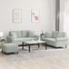 Maison Exclusive ensemble de canapé 3 pièces avec coussins, gris clair, velours