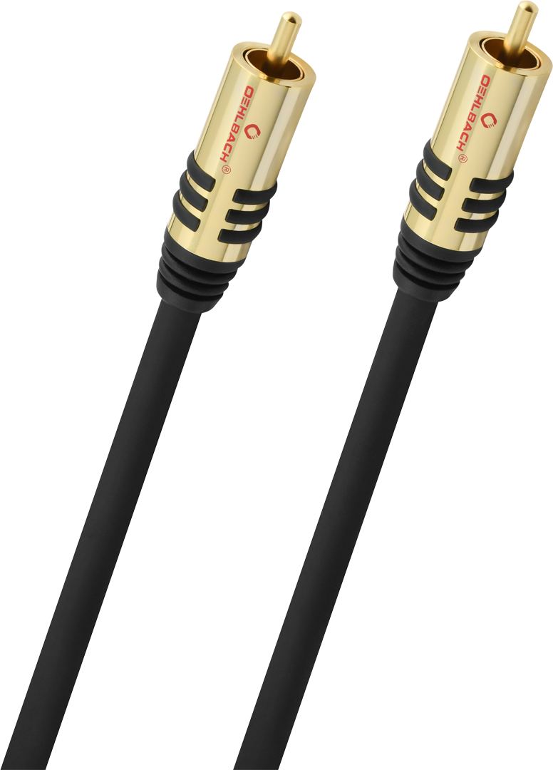 Oehlbach NF Sub - Subwoofer kabel - 2 m - Zwart, Goud