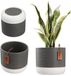 KADAX Bloempot, keramische plantenpot, 16 cm, grijs