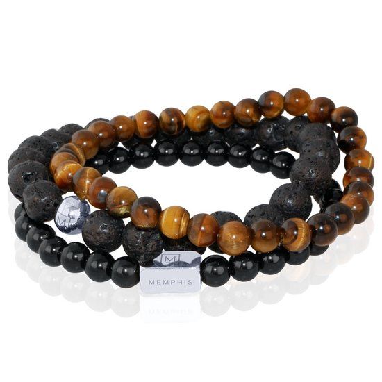 Memphis TRIO Kralenarmbanden set Tommy-19cm