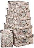 5 Five Simply Smart Set van 6 metalen opbergdozen BOX'