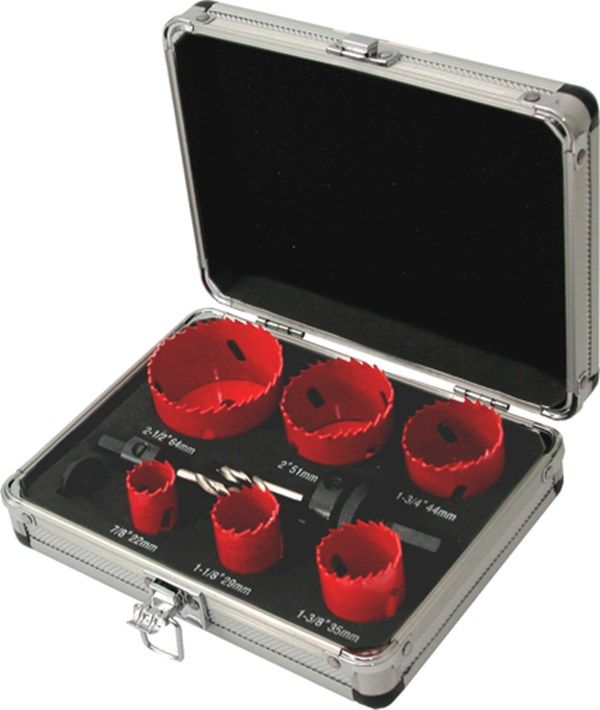 Kelfort Gatset Bi-metaal voor de elektricien aluminium koffer 22-64