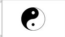 AZ FLAG Vlag Yin en Yang wit 150x90 cm