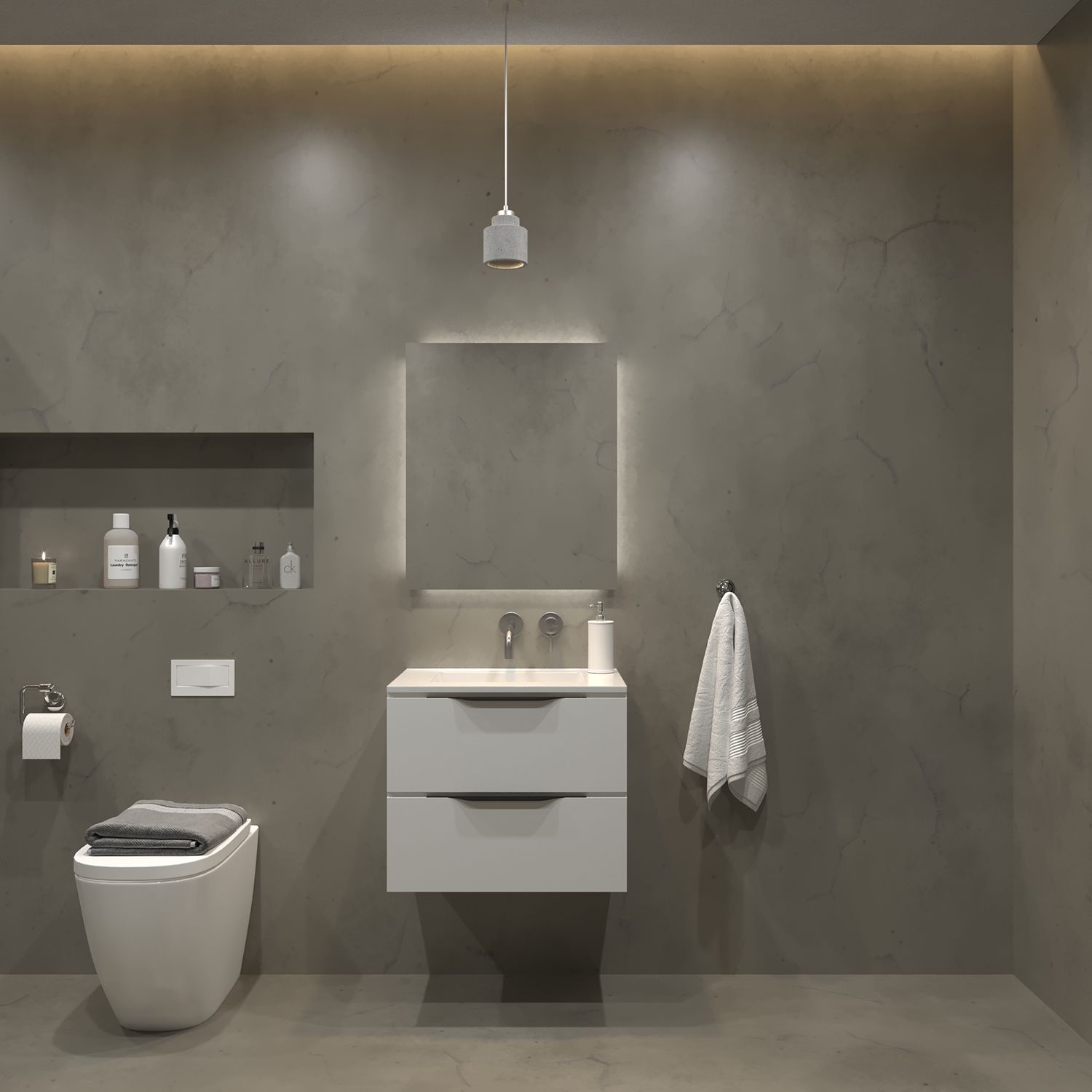 Gliss Design Badkamermeubelset Hera Mat Zwart 90 cm 2 Laden Hoogglans Wit (keuze wastafel) - 8719304058328