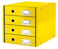 Leitz Ladekast, 4 Laden, A4, Click And Store, 60490016 - Geel