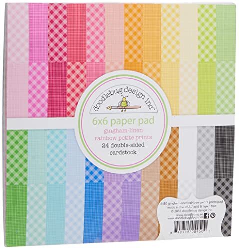 Doodlebug Petite Prints dubbelzijdig papier, meerkleurig, 15,24 x 15,24 x 0,63 cm