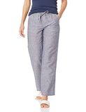 Amazon Essentials Dames Broek met wijde pijpen en trekkoord van linnenmix