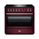 Falcon Professional+ FX 90 Range-fornuis - Inductie - 5 Zones - Zwart/Bordeaux/Chroom