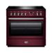 Falcon Professional+ FX 90 Range-fornuis - Inductie - 5 Zones - Zwart/Bordeaux/Chroom