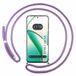 Tumundosmartphone Transparante beschermhoes voor de Realme 12 5G / 12 x 5G, met paars koord