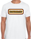 Bellatio Decorations Verkleed T-shirt voor heren - Duitsland - wit - voetbal supporter - themafeest L