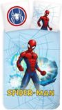 Spider-Man Dekbedovertrek Lichtblauw 140 x 200 cm - 70 x 90 cm (Katoen)