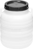 GARRONDA Regenton 10L kunststof vat levensmiddelcontainer van HDPE voor huis en tuin - GD-0078 Wit