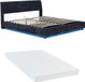 en.casa Tröstiar Tweepersoonsbed met matras en LED 180x200 cm blauw