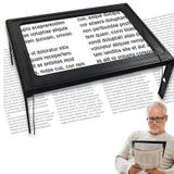 Loupe de lecture avec 12 LED, mains libres, avec cordon et câble USB