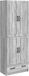 vidaXL - Armoire - Set - 2 - pièces - Gris - Sonoma - Bois - plaqué