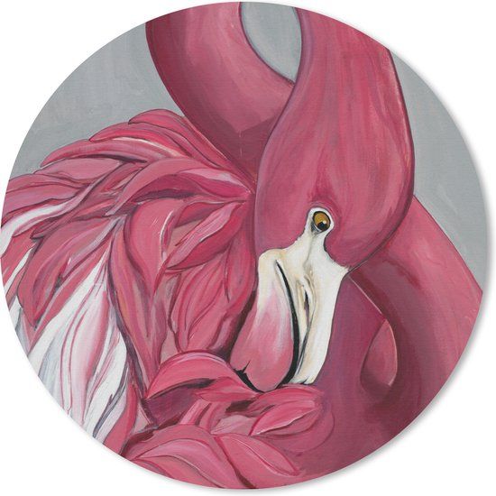 MousePadParadise Ronde Muismat - Flamingo - Roze - 40x40 cm