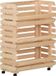 vidaXL - Groentetrolley - 57x30x80 cm - massief grenenhout