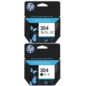 HP 304 Black & Tri-color Ink Cartridge Pack