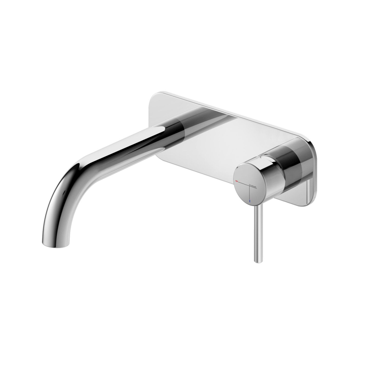 hotbath Buddy 006 Wastafelmengkraan Gebogen Uitloop Achterplaat Chroom B006JCR