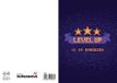 Studio Supernova Wenskaart van karton Level Up spel BA19