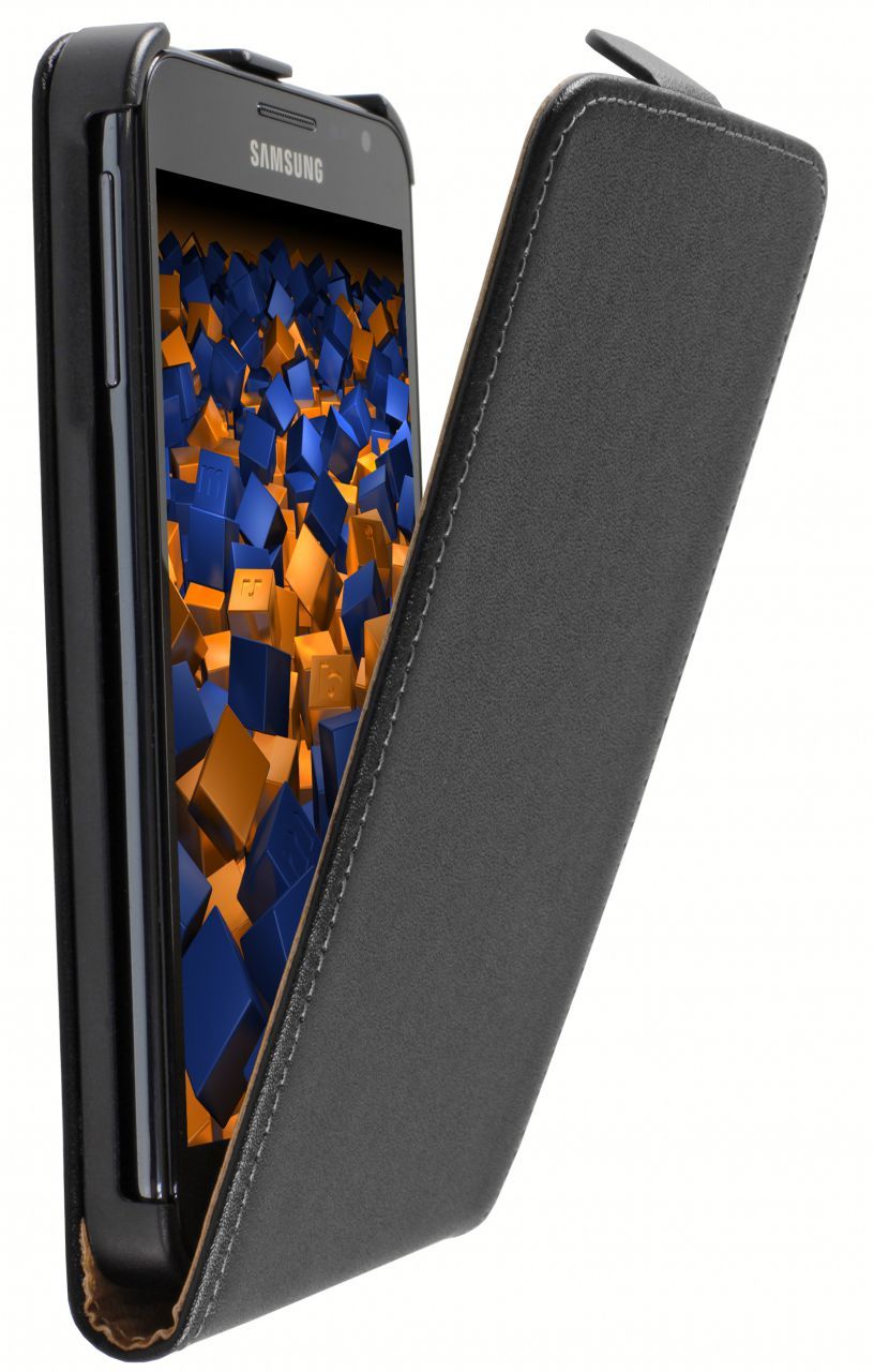 mumbi - Samsung Galaxy Note N7000 - Hoesje - Leer - Zwart