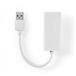Nedis Adaptateur réseau USB-A vers RJ45 - 0,2 m - Blanc