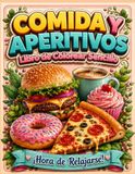 Comida y Aperitivos Libro de Colorear Sencillo