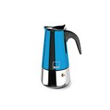 IBILI Moca Blue Espressomachine, 10 kopjes, 460 ml, roestvrij staal, geschikt voor inductie