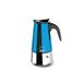 IBILI Moca Blue Espressomachine, 10 kopjes, 460 ml, roestvrij staal, geschikt voor inductie