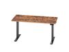 Bureau réglable marron et noir 140 x 60 x 72-120 cm
