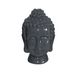 Homea 5DEJ1342GR decoratieve figuur boeddhakop, keramiek, grijs, 20 x 20 x 31 cm
