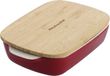 KitchenAid Ovenschaal 3,8 L Rechthoekig Keramisch met Bamboe Deksel - Keizer Rood