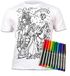 Splat Planet Prinses T-shirt om in te kleuren met 10 magische pennen, wasbaar, niet giftig, T-shirt om te kleuren, wassen en herbruikbaar, wit, 7-8 jaar