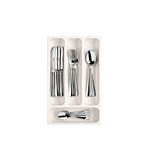 Tescoma FlexiSpace 899410 Bestekhouder voor lade, kunststof, wit, 37 x 22,2 x 4,5 cm