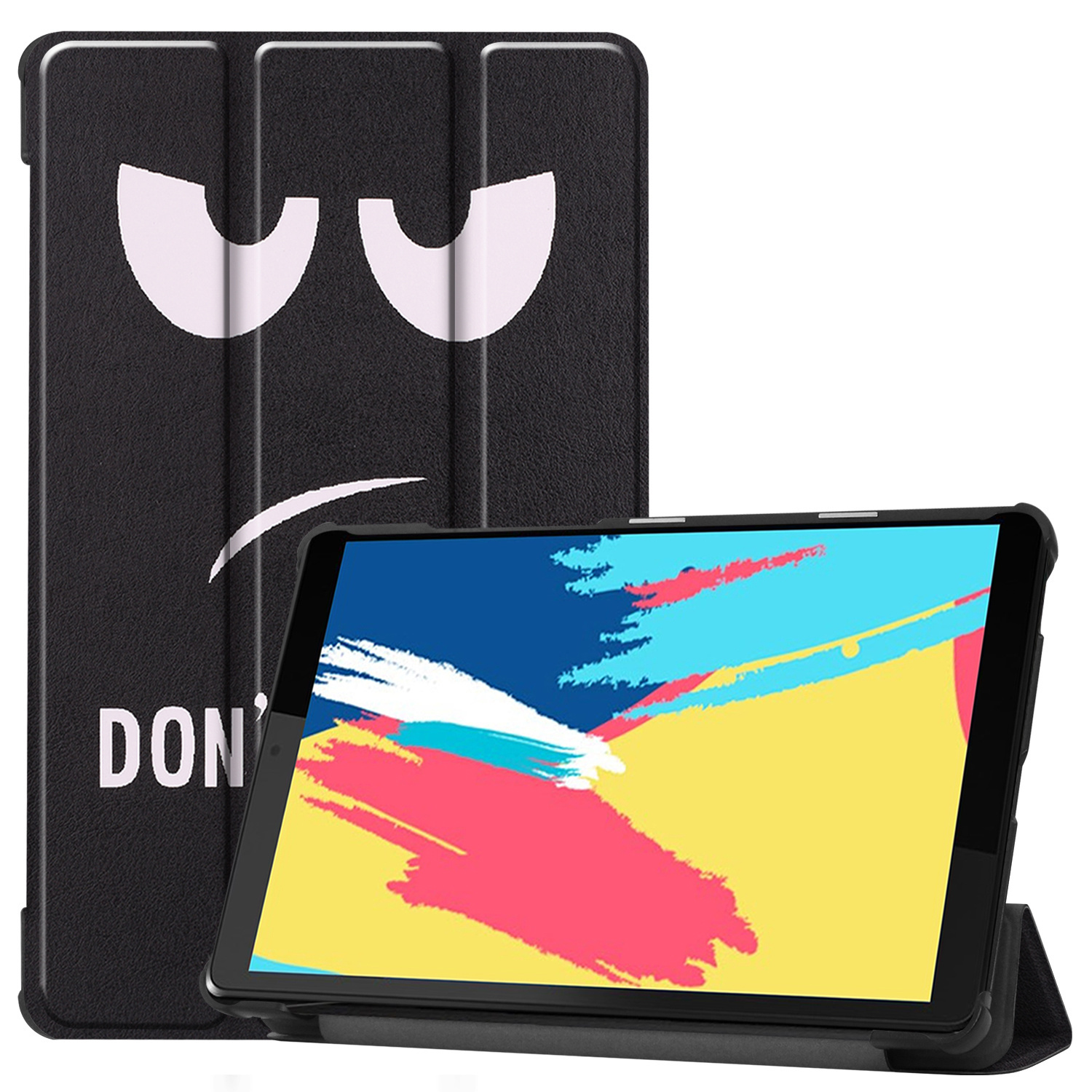 imoshion Design Trifold Bookcase Lenovo Tab M8 / M8 FHD tablethoes - Don't touch