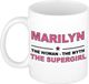 Bellatio Decorations naam cadeau mok - Marilyn - Woman Myth Supergirl - koffiemok - 300 ml - collega - moederdag
