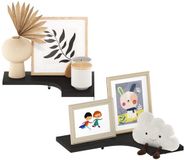 Furinno Hermite klaptafel voor wandmontage, houtsoort, espresso, L-vorm