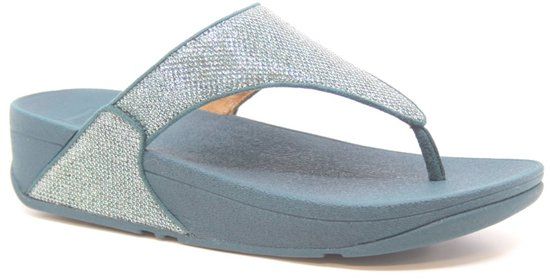 FitFlop Lulu Shimmerglitz Teenslippers Dames Groen