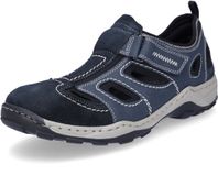 Rieker Herensneaker Blauw Leer Klittenband