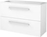Basic Line Start 39 Badkamermeubelset - Ondiep - 100 x 39 cm - Met Grepen - 2 Lades - Acryl Wastafel - 1 Kraangat - Ice White