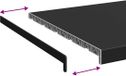 vidaXL - Raamdorpel - Zwart - met - houtnerf - 100 - x - 50 - x - 4,5 - cm - PVC